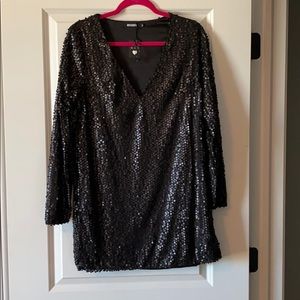Missguided black sequin dress